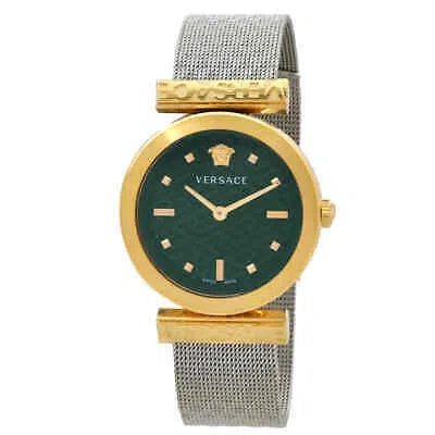 Pre-owned Versace Regalia Quartz Green Dial Ladies Watch Ve6j00623
