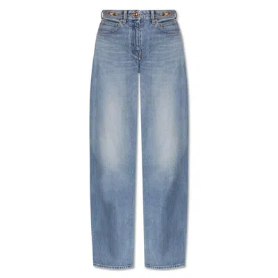 Versace Regular-fit Cotton Denim Jeans In Blue