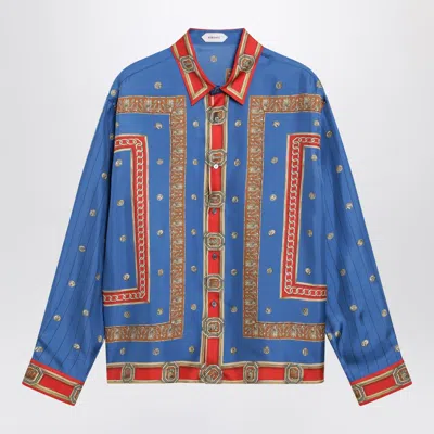 VERSACE VERSACE REGULAR PRINTED SILK TWILL SHIRT