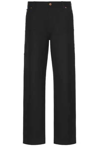 Versace Cavallery Informal Wool Pants In Black