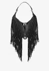 Versace Repeat Fringed Hobo Shoulder Bag