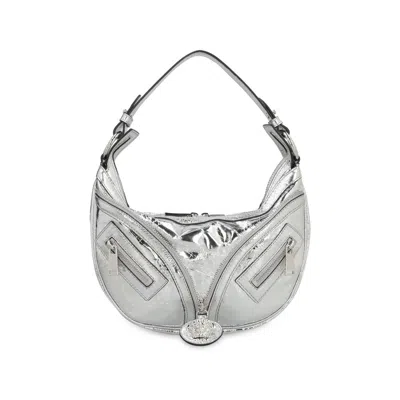 Versace Repeat Hobo Shoulder Bag In Black