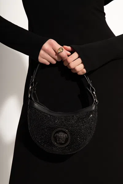Versace Mini Shoulder Bag In Black