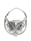 Versace Repeat Small Hobo Bag In Silver