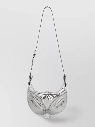 Versace Repeated Leather Shoulder Bag