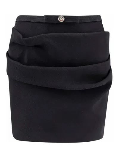 VERSACE FALDA SEMILARGA - NEGRO