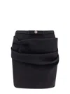 Versace Responsible Wool Mini Skirt With Medusa Detail In Black