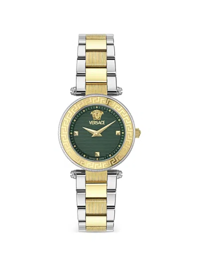Versace Reve Petite Special 35mm Watch In Green