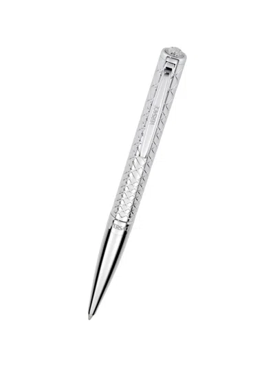 Versace Reve Textured Ballpoint Pen In White