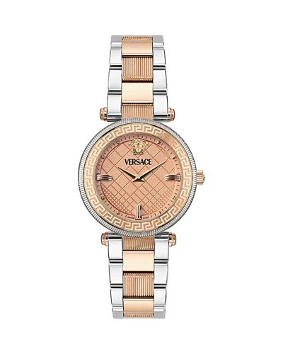 Versace Reve Watch, 35mm In Pink/two-tone
