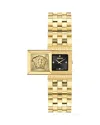Versace Reveal Square Watch, 18mm X 25mm In Black/gold