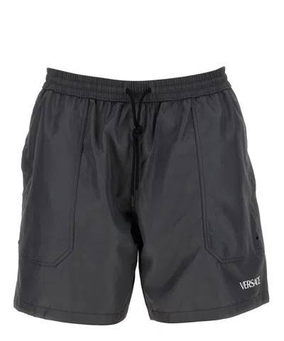 Versace Reversibile Swim Shorts In Black