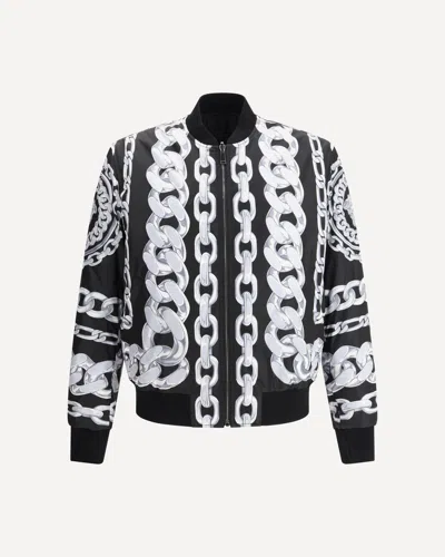 Versace Reversible Bomber Jacket In Black