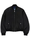 Versace Ribbed Cuffs Jacket Front Pockets Hem In Black