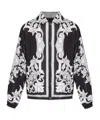 Versace Reversible Black Jacket With Baroque Print