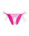 Versace Reversible Logo Orchid Bikini Bottoms In Pink