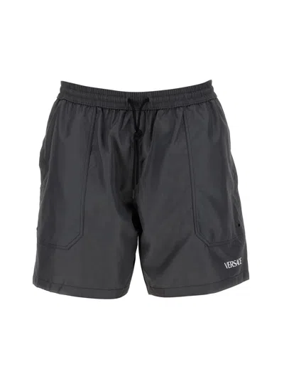 Versace Reversible Swimwear For Men In Blue