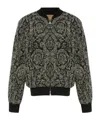 Versace La Coupe Des Dieux Print Reversible Bomber Jacket In Black
