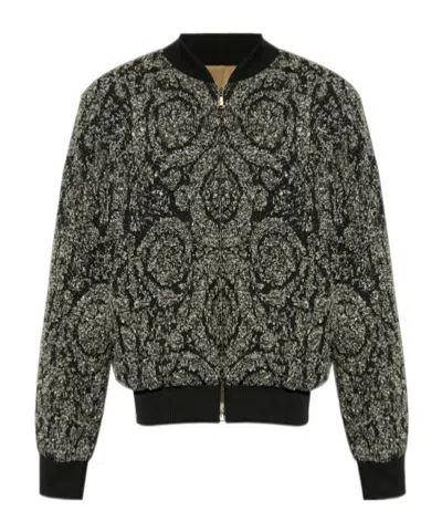 VERSACE VERSACE REVERSIBLE ZIPPED BOMBER JACKET