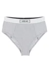 Versace Ribbed Briefs With '90s Logo In Multicolor