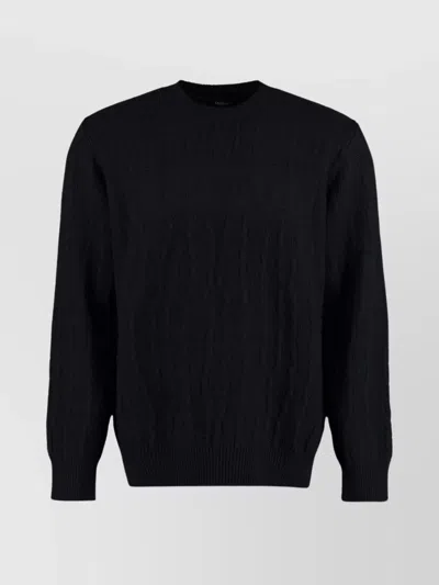 Versace Ribbed Crew-neck Wool Sweater
