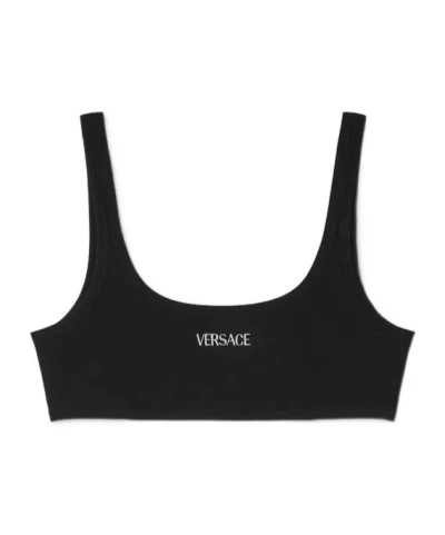 VERSACE VERSACE RIBBED CROPPED TOP