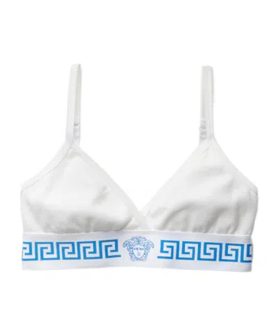 Versace Ribbed Jersey Bralette In Multi