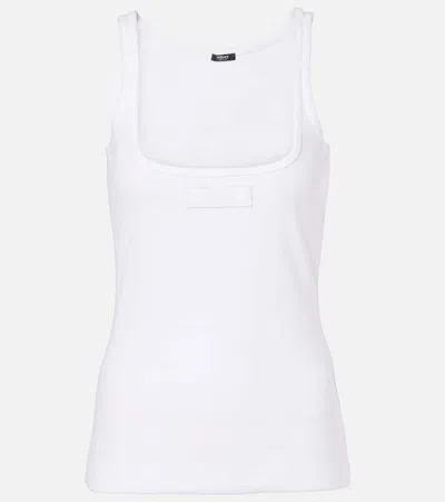Versace Top Aus Einem Baumwollgemisch In 1w000 White