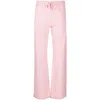 Versace Pink Wool Blend Flared Leg Pant In Pink