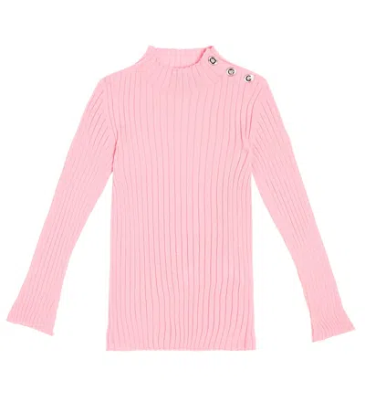 VERSACE RIBBED-KNIT VIRGIN WOOL SWEATER
