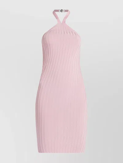 Versace Halterneck Mini Dress In Pink