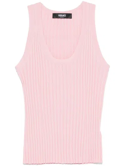 Versace Geripptes Top In Pink