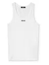 Versace White Logo Tank Top