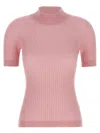 Versace Ribbed Wool Sweater Sweaters And Cardigans Pink