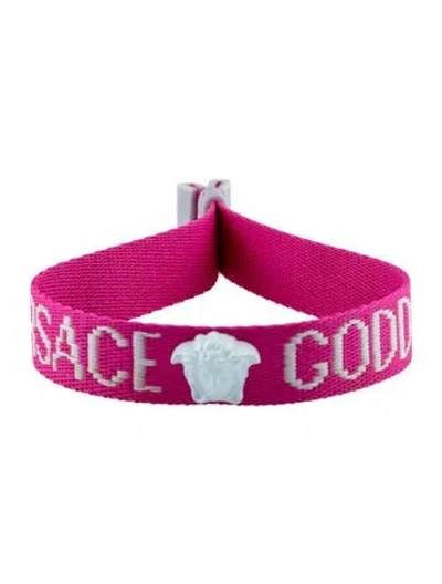 Pre-owned Versace Ribbon & Resin Goddess Festival Wrap Bracelet In Multi