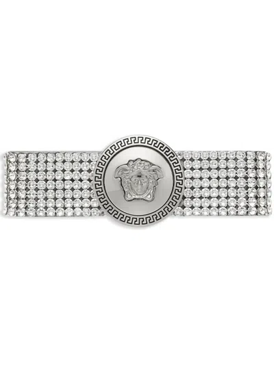 Versace Women Right Gianni Ribbon Clip In Grey