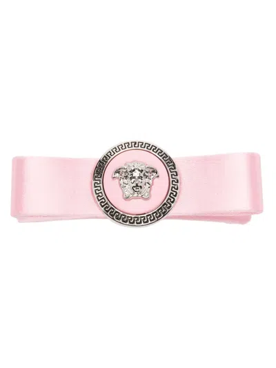 Versace Right Gianni Ribbon Clip In Pink