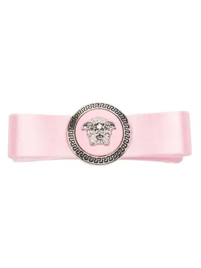 Versace Women Right Gianni Ribbon Clip In Pink