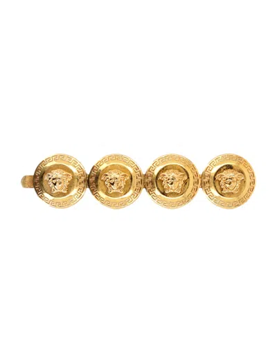 Versace Right Medusa Tribute Hair Pin In Gold