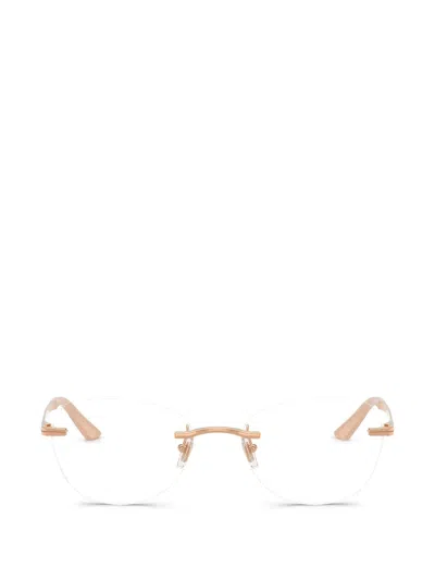 Versace Rimless Glasses In Gold