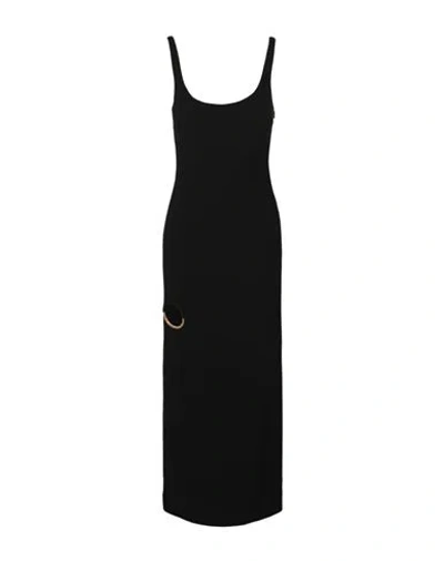 Versace Ring Cutout Sleeveless Maxi Dress Woman Maxi Dress Black Size 8 Silk