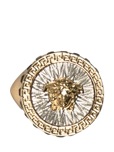 Versace Ring Metal Strass In Gold