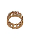 Versace Ring With Greek Key And Crystals