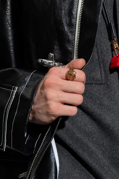 Versace Ring With Medusa In Gold