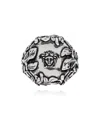 Versace Ring With Medusa Head Motif In Metallic