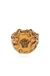 Versace Mens Gold Medusa Head Brass Stud Earrings In Gold