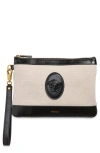 Versace Rivière Canvas Pouch In Multi