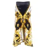 Versace Rodeo Barocco Silk Viscose Bias Cut Skirt In Black