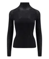 Versace Virgin Wool Turtleneck Sweater In Black