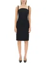 Versace Sleeveless Dress With Round Neckline In Black